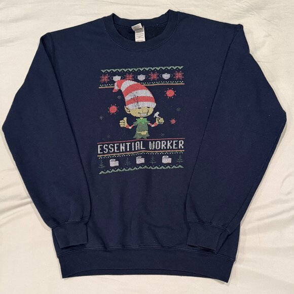 Holiday Sweatshirt Bundle – Essential Worker Elf + Gamer Ugly Christmas Sweater - Picture 2 of 8